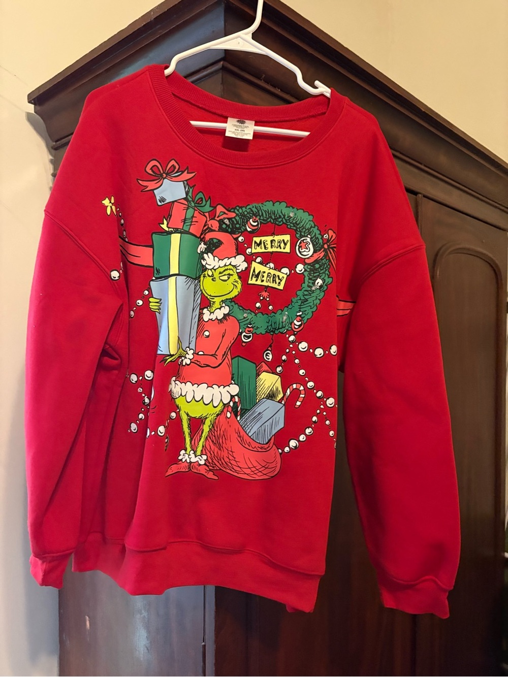 Dr. Seuss Red The Grinch Crewneck Sweatshirt